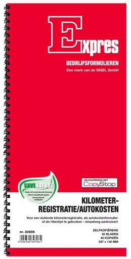 [SIG-30205] Kilometerregistratie of autokostenboek Sigel Expres zelfkopiërend