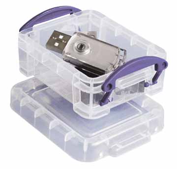 [OUT-UB007AS] Opbergdoos Really Useful Box 0,07l transparant assorti