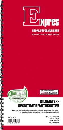 [TIM-SI30205] Kilometerregistratie en autokostenboek Sigel zelfkopiërend