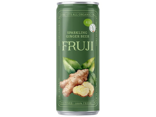 [TIM-53573] Frisdrank Fruji limonade sparkling gingerbeer Bio blik 25cl (12)