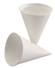 [KAN-88618] Puntbeker Papstar van suikerriet papier 120ml wit (200)
