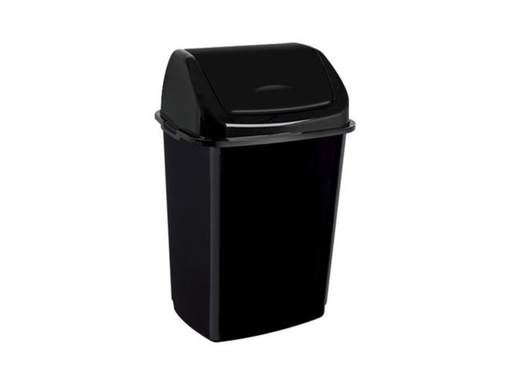 [OND-O91120] Afvalbak swing recycled PP 5L zwart