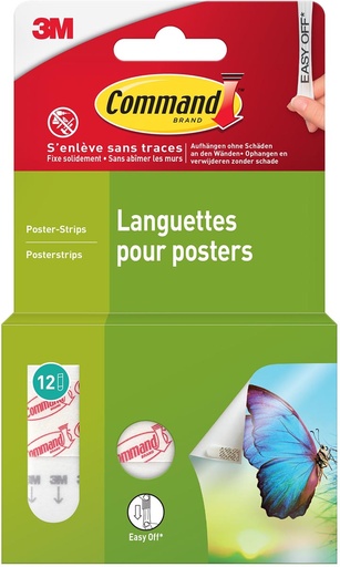 [TIM-1702412] Posterstrip Command small draagvermogen 225 gram wit (12)