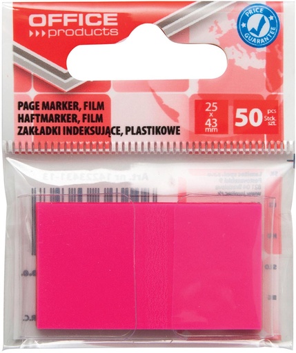 [TIM-2343113] Ophangzakje OFFICE products index  25 x 43 mm roze (50)