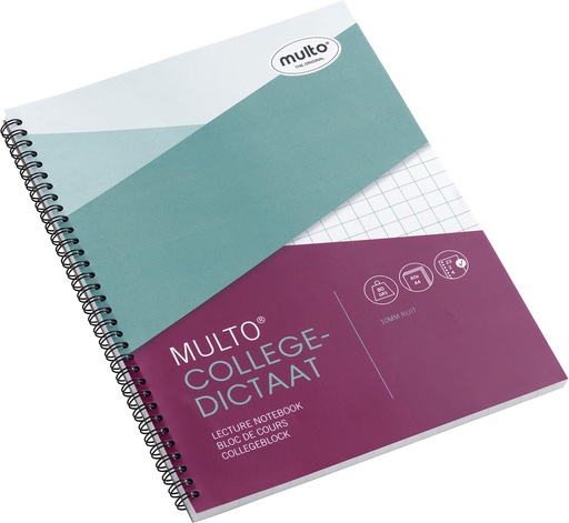 [TIM-3732090] Multo collegedictaat ft A4, geruit 10 mm, 23-gaats