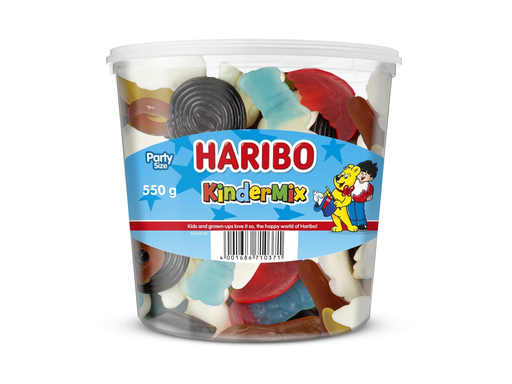 [TIM-410011] Snoepgoed Haribo  Kinder mix emmer van 550 g