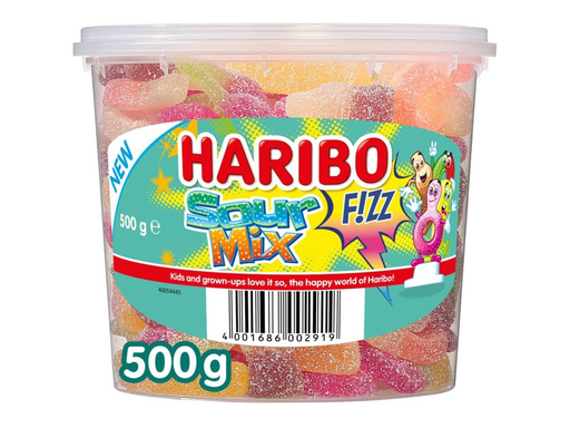 [TIM-410050] Snoepgoed Haribo  zure mix emmer van 550 g
