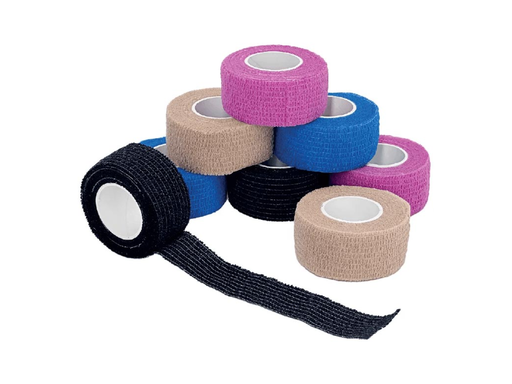 [TIM-KF19153] Vingerverband Q-CONNECT  2,5cmx4,5m doos van 8 rollen in verschillende kleuren