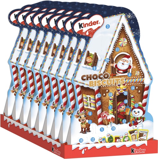 [TIM-120053]  chocolade adventskalender mix Kinder doos van 198 gram