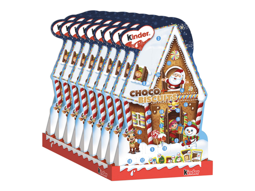 [TIM-120053]  chocolade adventskalender mix Kinder doos van 198 gram