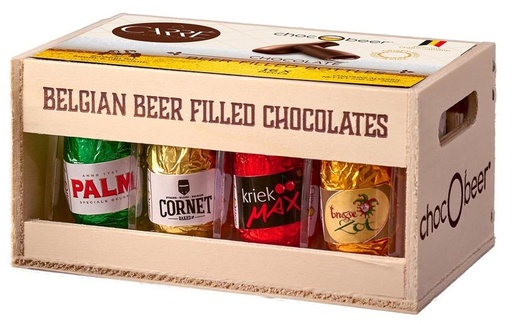 [TIM-38500]  Chocobeer chocolade Carré houten kist van 200 gram