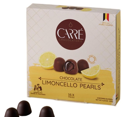[TIM-56004] Pearls chocolade Carré Limoncello  doos van 120 gram