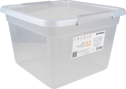 [TIM-822311]  Opbergdoos DONAU Home 32 liter transparant