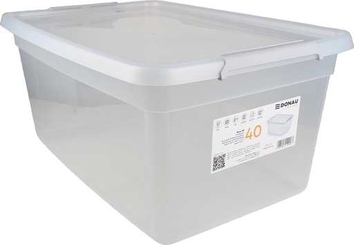 [TIM-822511]  Opbergdoos DONAU Home 40 liter transparant