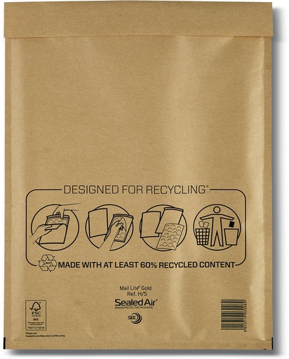 [TIM-9004558] Luchtkussenenveloppen Mail Lite  goud H/5 270 x 360 mm (100)