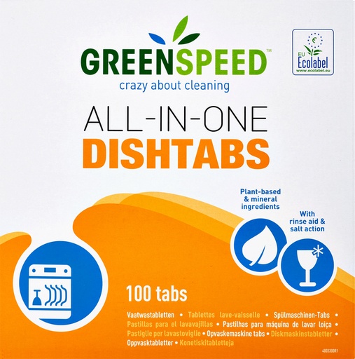 [QUA-4003300] Vaatwastabletten Greenspeed All In One (100)