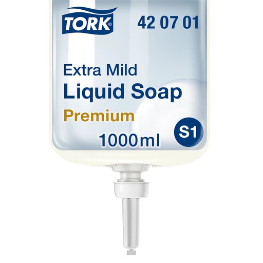 [QUA-420701] Handzeep Tork S1 Premium vloeibaar 1000ml gevoelige huid 420701