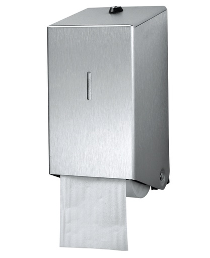 [QUA-438001] Toiletpapierdispenser Euro Products systeemrol duo zilver 