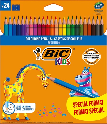 [TIM-9375162] Kleurpotlood Evolution Bic Kids 18 + 6 gratis