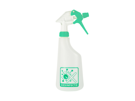 [QUA-605105] Sproeiflacon Cleaninq 600ml leeg met logo desinfectie