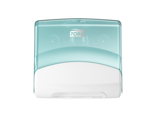 [QUA-654000] Reinigingsdoekdispenser Tork W4 Performance gevouwen turquoise 