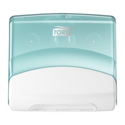 [QUA-654000] Reinigingsdoekdispenser Tork W4 Performance gevouwen turquoise 
