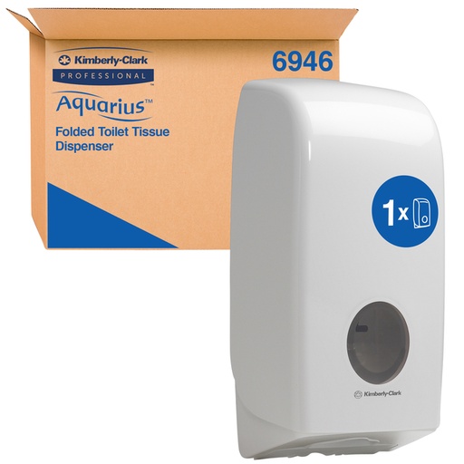 [QUA-6946] Toiletpapierdispenser Kimberly Clark Aquarius gevouwen wit 