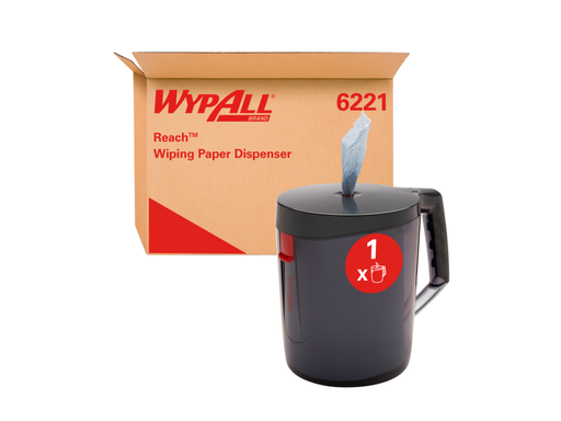 [QUA-6221] Poetspapierdispenser WypAll L10 Reach draagbare dispenser zwart 