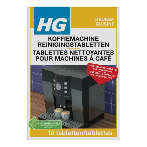 [QUA-637000103] Reinigingstabletten HG voor koffiemachine (10)