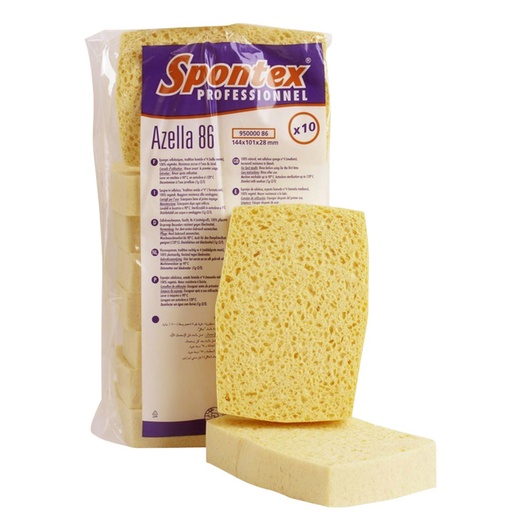 [QUA-95000086] Spons Spontex Azella 86 viscose glazenwassersspons 144x101x28mm (10)