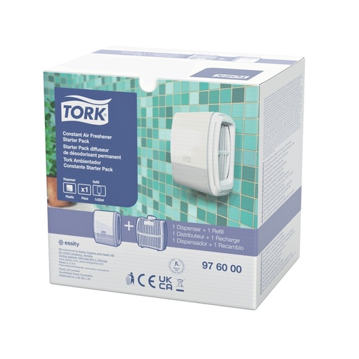 [QUA-976000] Luchtverfrisserdispenser Tork A3 Elevation constant startpakket wit 