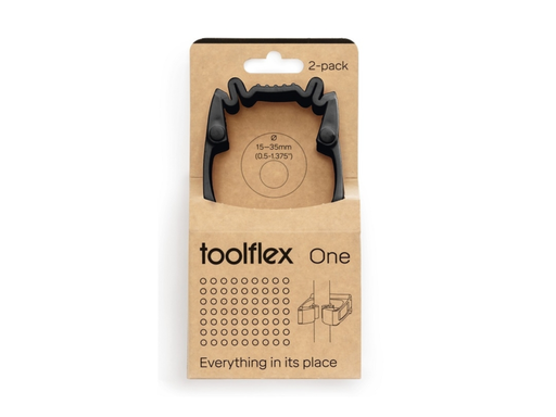 [QUA-TF2-1] Wandhouder Toolflex One 2 klemmen met adapter ø 15/35 mm zwart