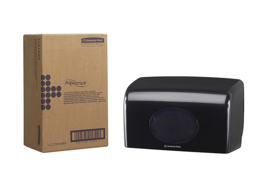 [QUA-7191] Toiletpapierdispenser Aquarius duo voor kleine rollen zwart 