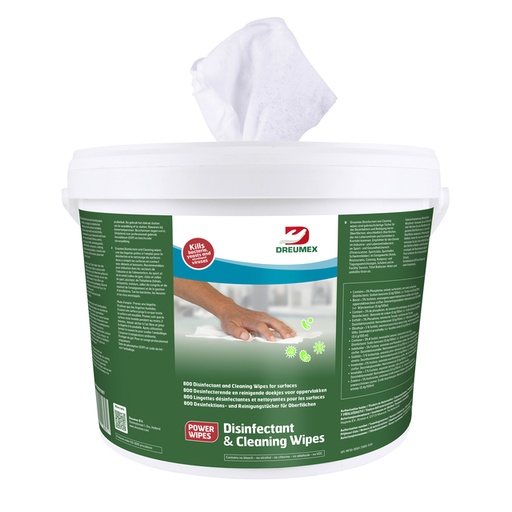 [QUA-74708001001] Desinfectiedoekjes Dreumex Disinfectant & Cleaning emmer wit (800)
