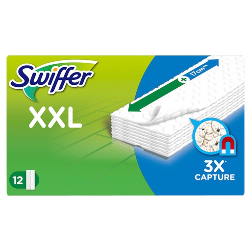 [QUA-8700216753524] Vloerwisdoekjes Swiffer navulling XXL droge doekjes (12)