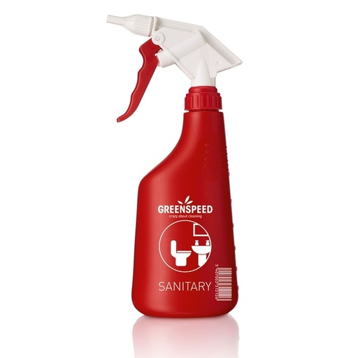 [QUA-3301437] Sprayflacon Greenspeed sanitair 650ml leeg rood