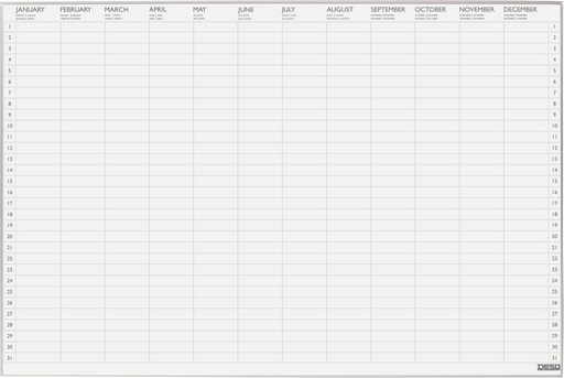 [TIM-4323D] Jaarplanner Desq ultra thin magnetisch 60x90cm