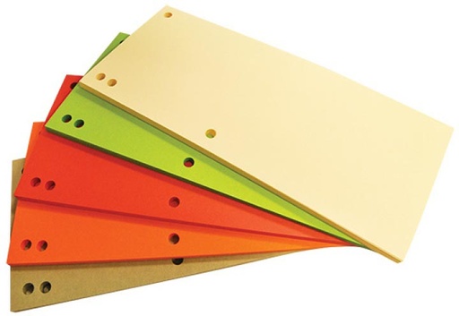 [TIM-7003599] Verdeelstroken OFFICE products  235x105 mm  geassorteerde kleuren (100)