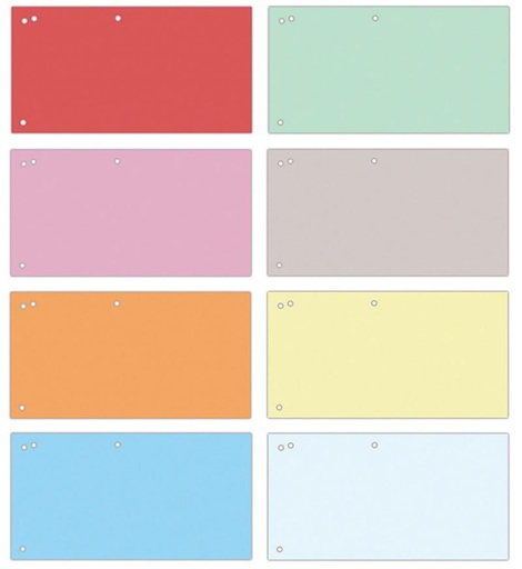 [TIM-7013599] Verdeelstroken OFFICE products  240 x 105 mm geassorteerde kleuren (100)