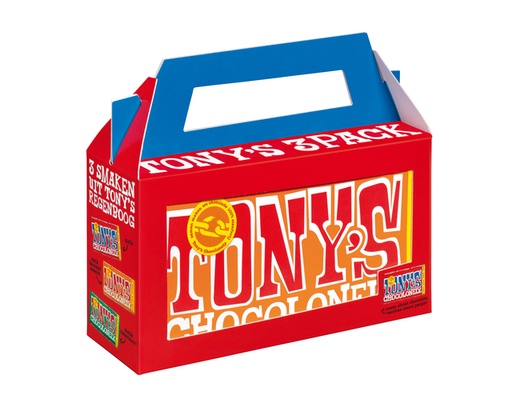 [QUA-NLRGRPC3] Chocolade Tony's Chocolonely  Rainbowpack Classic  180gr (3)