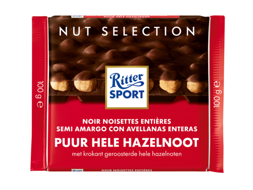 [QUA-31447] Chocolade Ritter Sport puur-hele hazelnoot 100gr