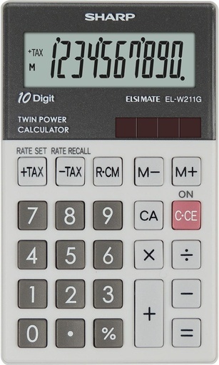 [TIM-ELW211] Bureaurekenmachine Sharp  EL-W211GGY grijs