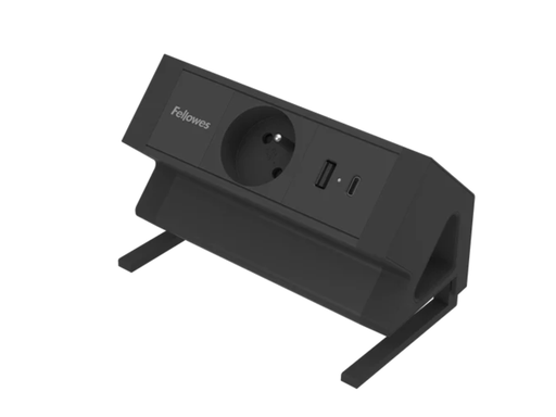 [FEL-100137174] Power Desk Fellowes zwart (BE)