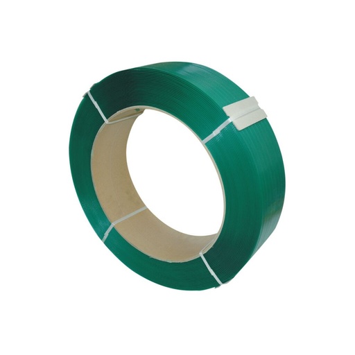 [VER-GESP07] Omsnoeringsband PET standaard 12x2500mm dikte 0.6mm groen