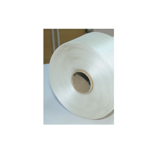 [VER-GESP14] Omsnoeringsband textiel geweven glad 16x850mm wit