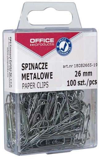 [TIM-8326919] Papierklemmen Office Products 32mm metaal (100) 
