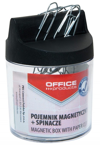 [TIM-8442199] Papierklemhouder met clips Office Products rond magnetisch transparant