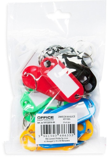 [TIM-9112019] Sleutelhanger Office Products geassorteerde kleuren (20)
