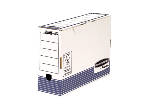 [FEL-0030801] Archiefdoos Fellowes Bankers Box System A4+ transfer 258x366mm rug 100mm (10)