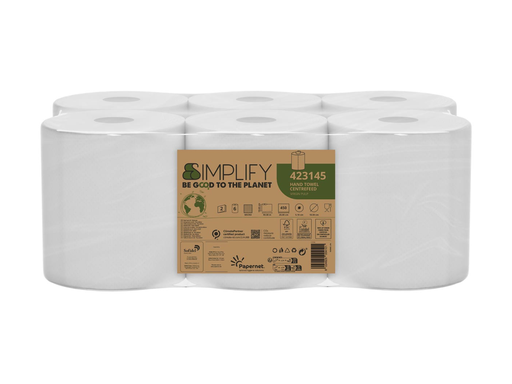[TIM-423145] Handdoeken Papernet Simplify Centerfeed  2-laags 90 m 450 vel (6)